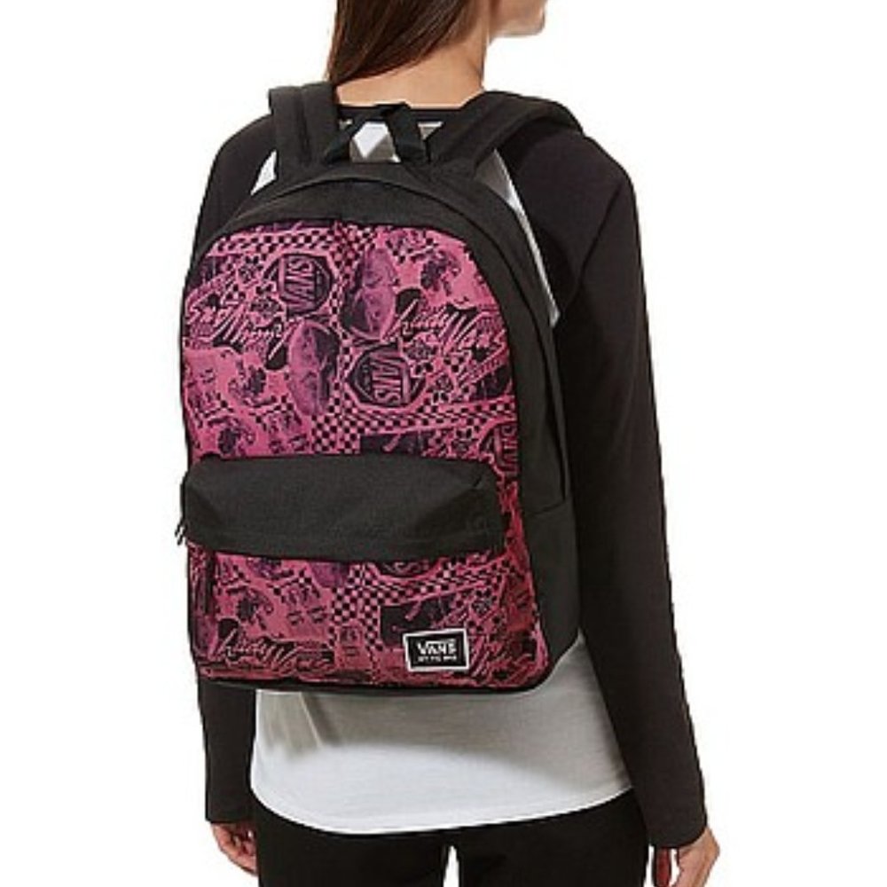 BNWT Vans Realm Zine Azalea Pink Backpack
